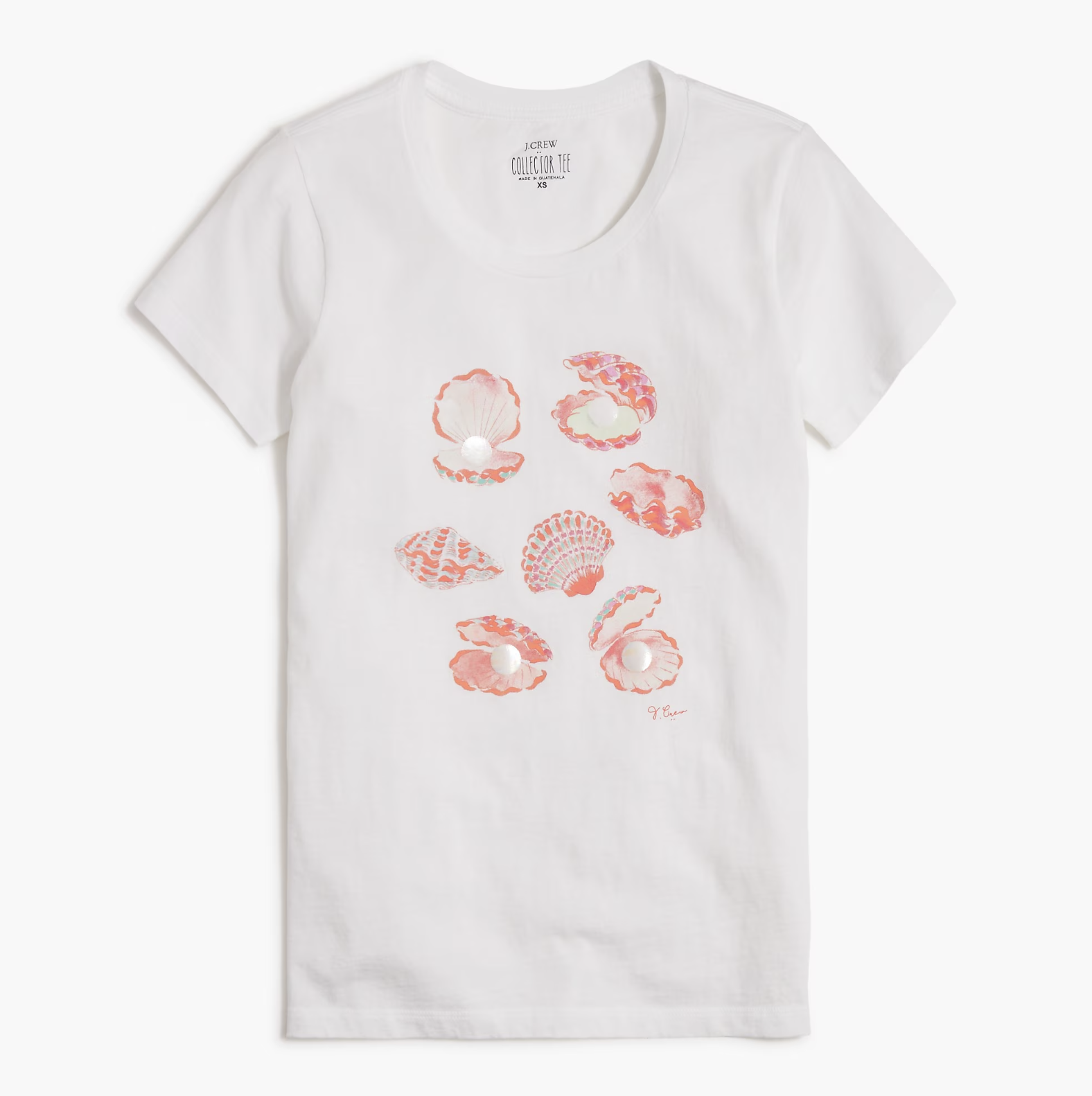 J. Crew Glam Clams Graphic Tee