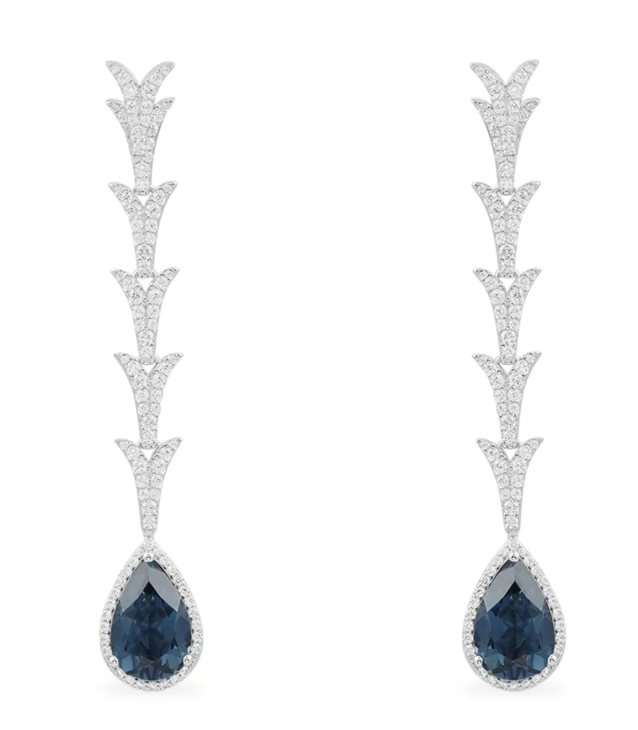 APM Monaco Mulan Dragon Earrings with Blue Pear