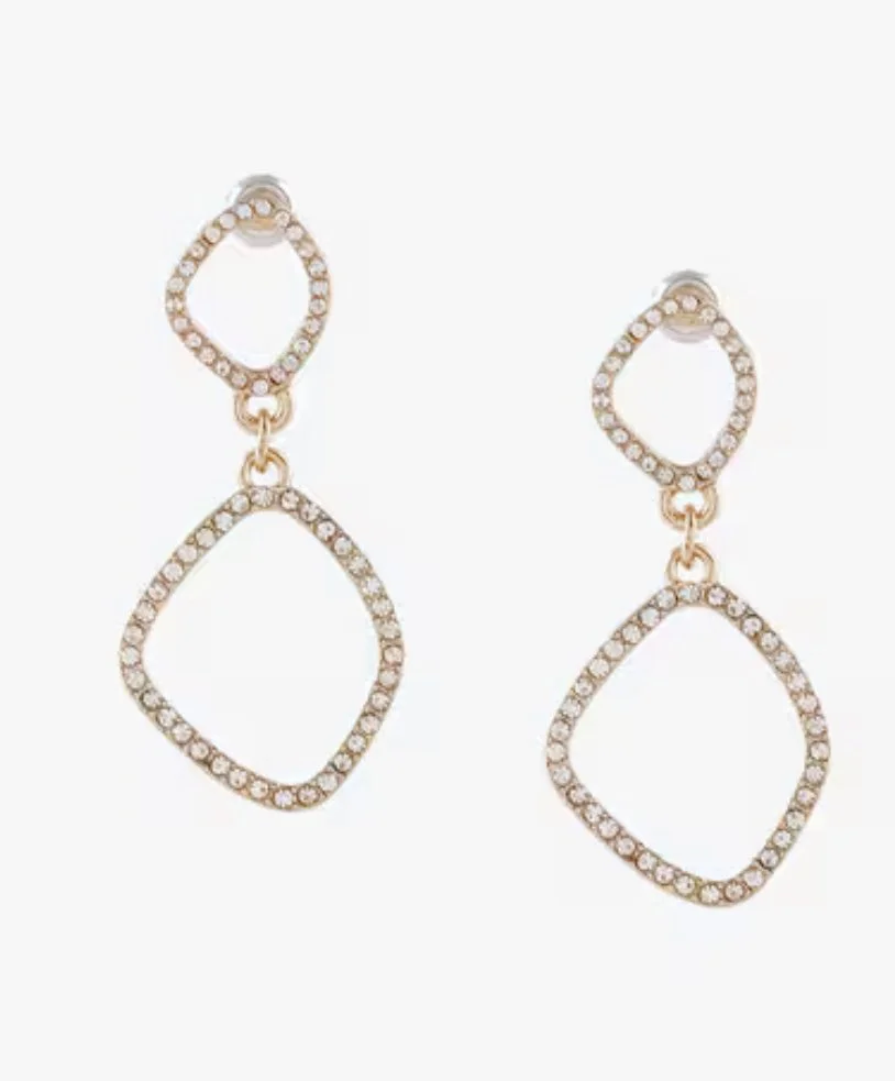 Accessorize Pavé Short Drop Earrings
