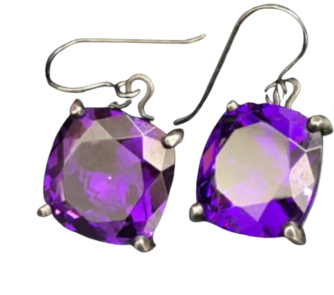 Bottega Veneta Squared Earrings in Purple