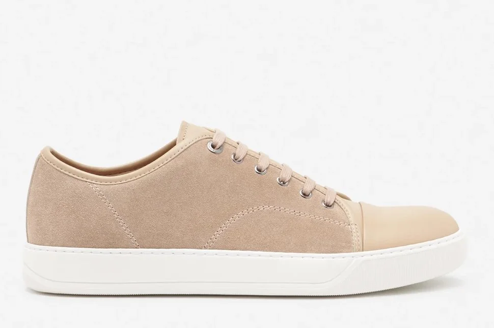 Lanvin DBB1 Sneakers in Beige Leather and Suede
