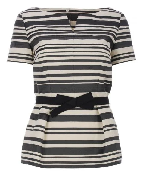Natan Striped Belted Top