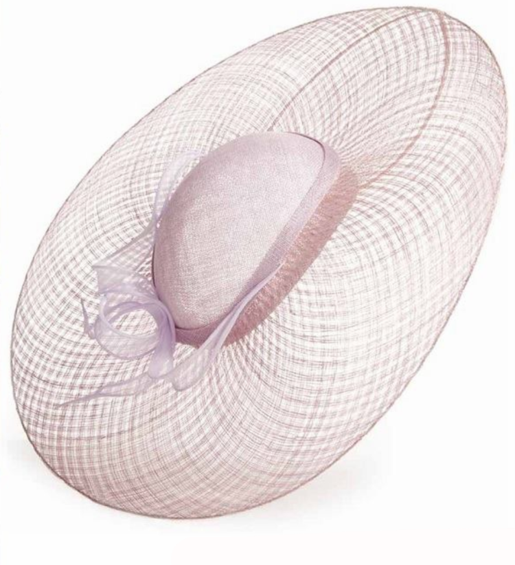 Jane Taylor Wide Brimmed Hat with Feathers in Blue