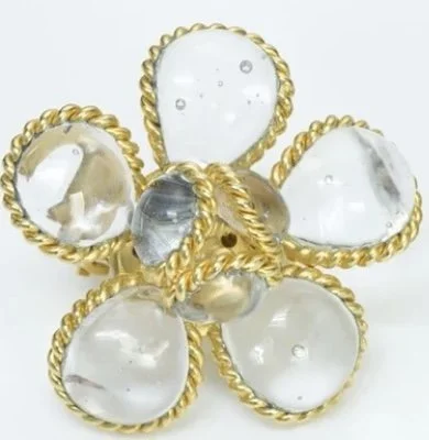 Gripoix Camelia Pearl Earrings