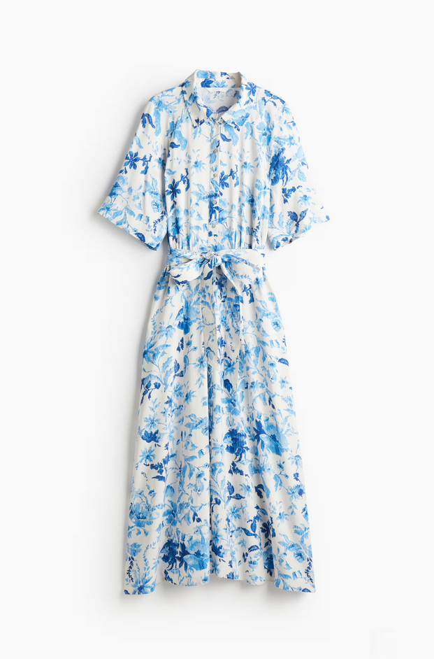 H&M MAMA Ribbed Midi Skirt in Pigeon Blue  UFO No More