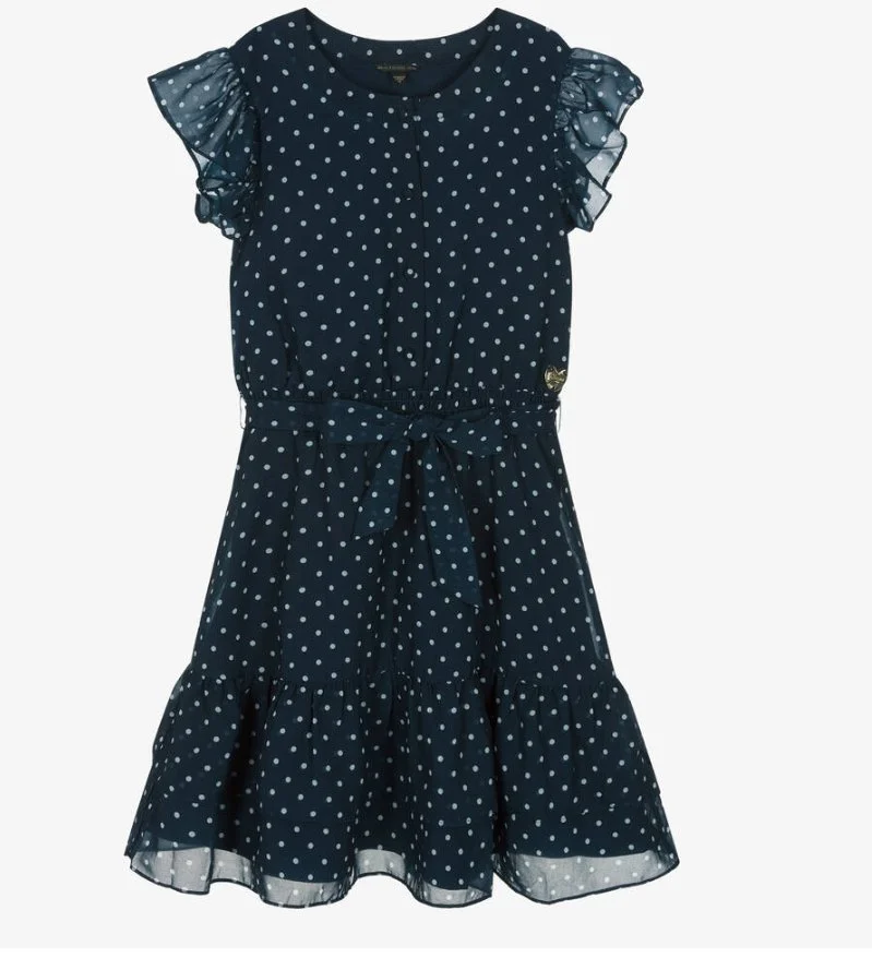 Guess Girls Chiffon Polka Dot Dress