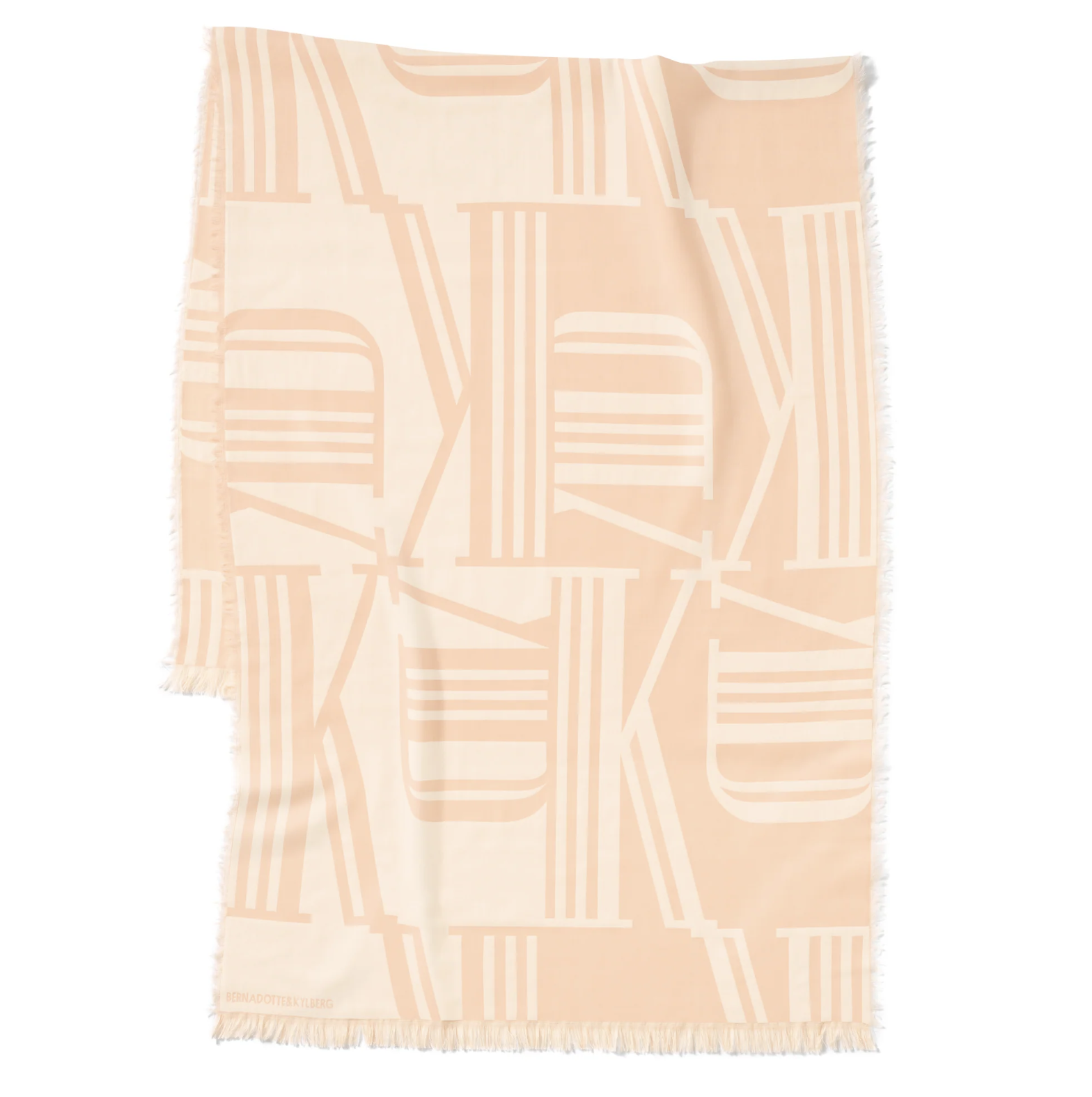 Bernadotte & Kylberg Wool Scarf in Pink/White