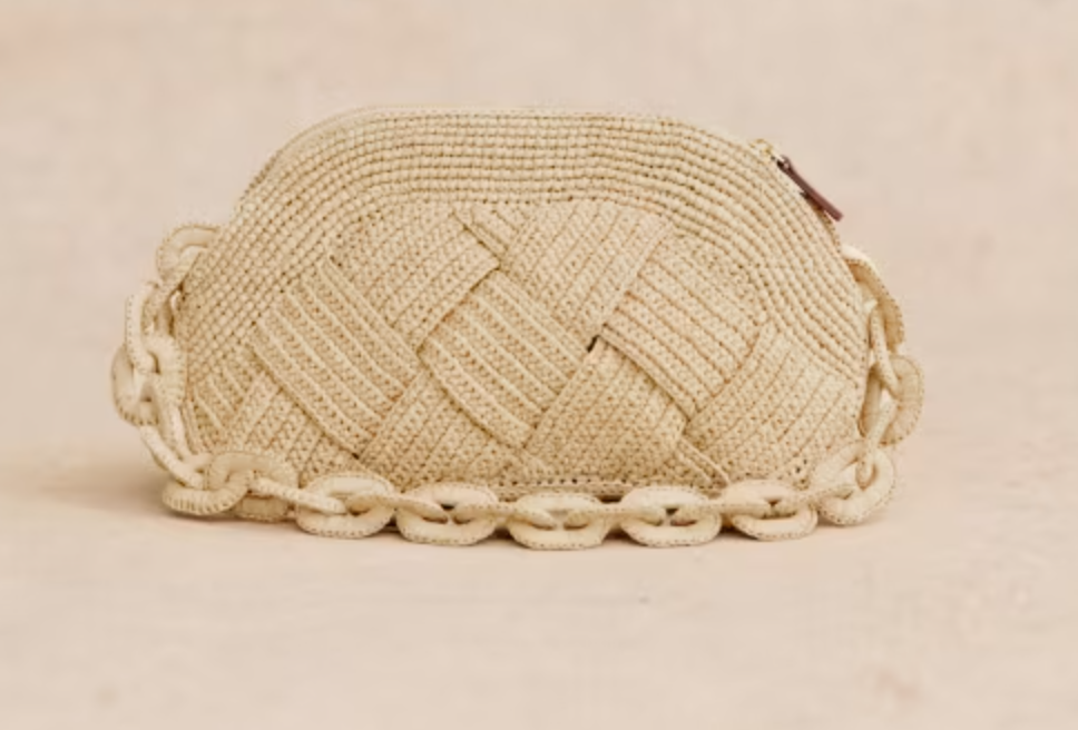 Sézane Isabelle Bag in Natural Woven Raffia