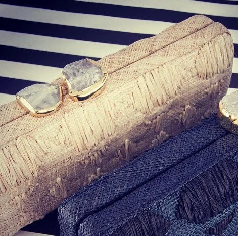 Aranaz Aurora Clutch in Beige