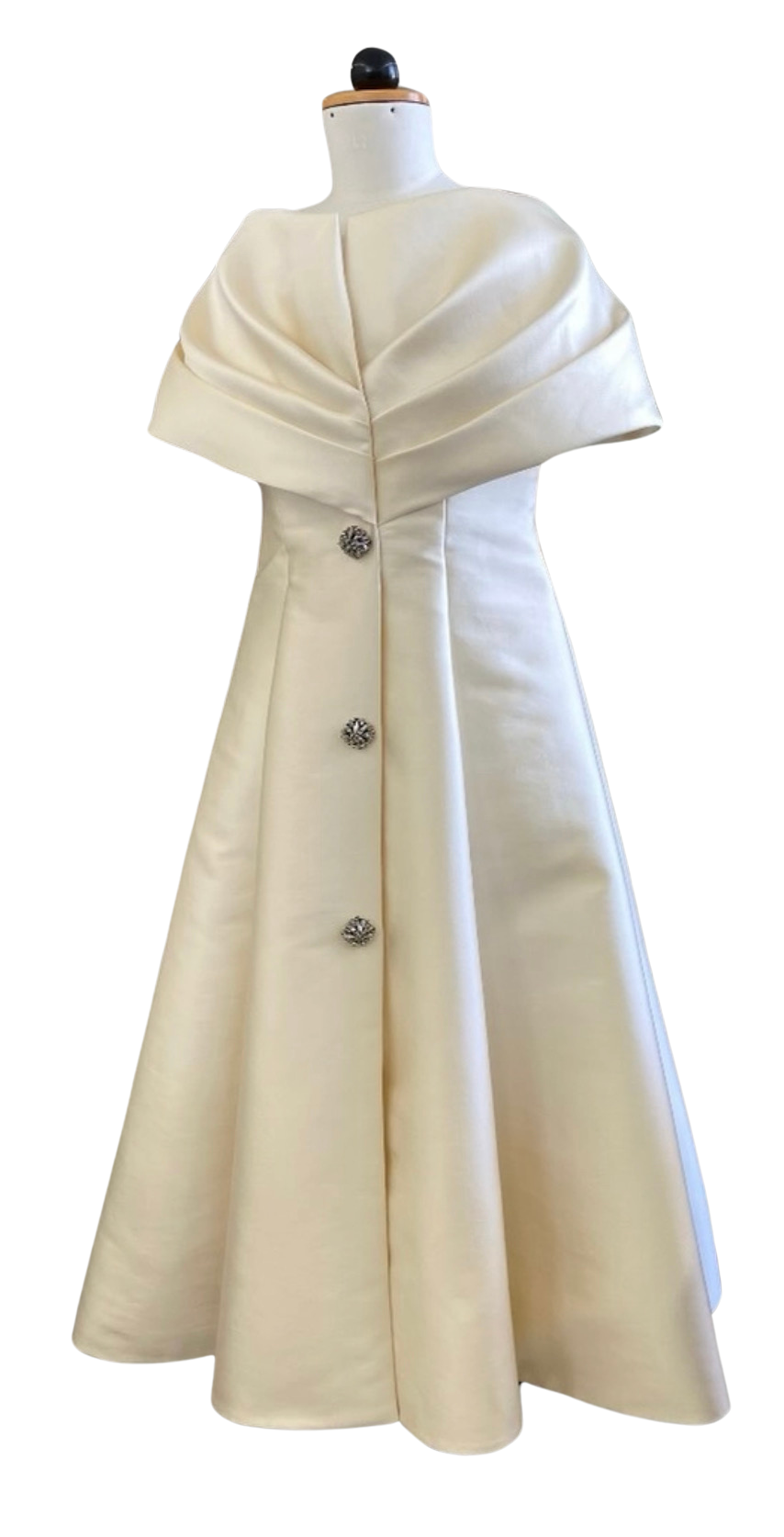 Natan Couture Silk Shantung Coat Dress