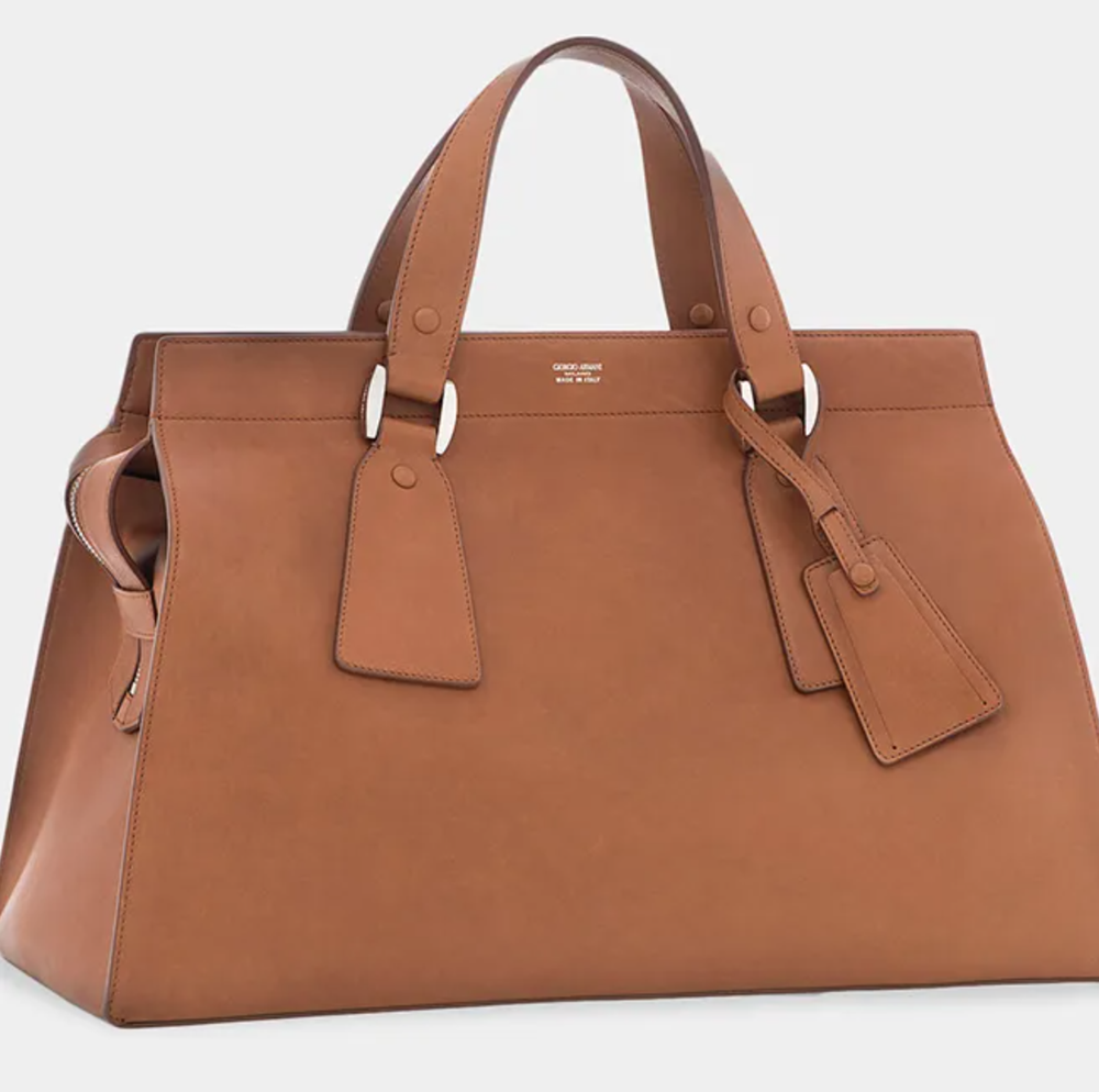 Giorgio Armani Le Sac 11 Bag in Camel Croc Embossed — UFO No More