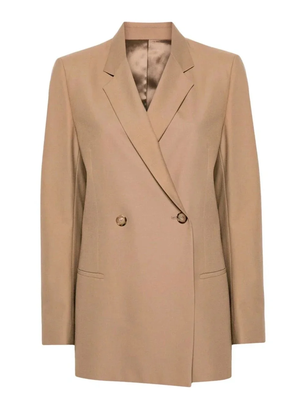 Toteme Oversized Double-Breasted Blazer in Beige.jpg