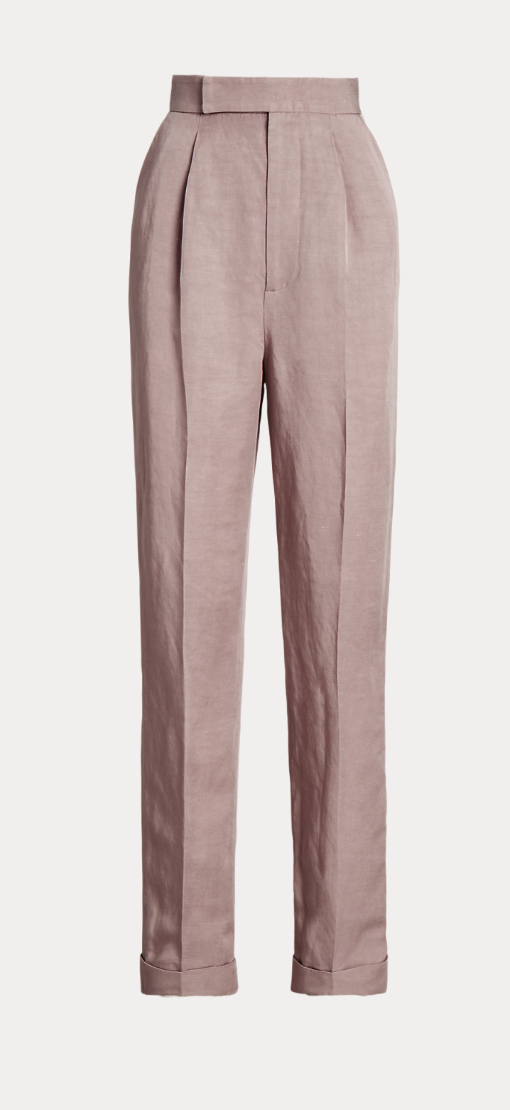 Ralph Lauren Collection Evanne Linen-Blend Trousers