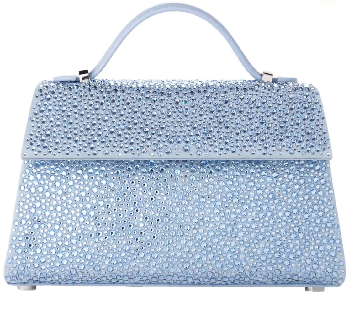 Marina Raphael x Swarovski Creators Lab Micro Stella Bag in Blue
