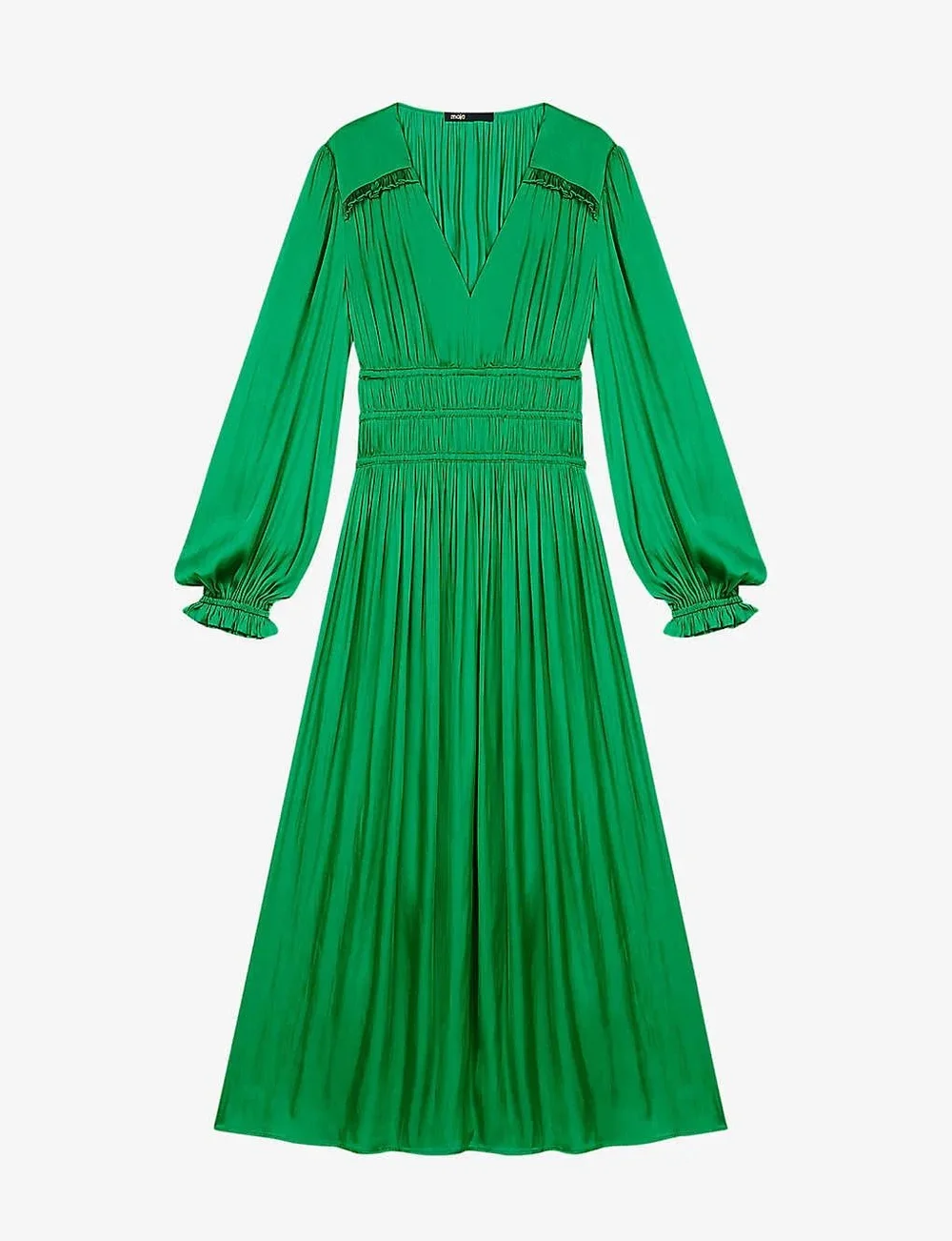 green emerald velvet dress Green Midi Dress main image 1