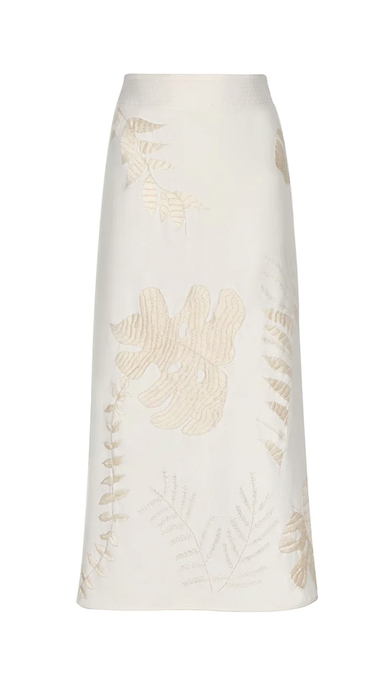 Vintage 60's Circular Hand Embroidered Midi Skirt