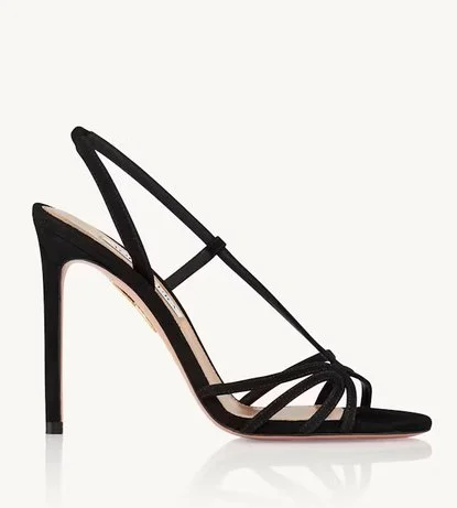 Aquazzura Talk To Me 105 Sandals in Black