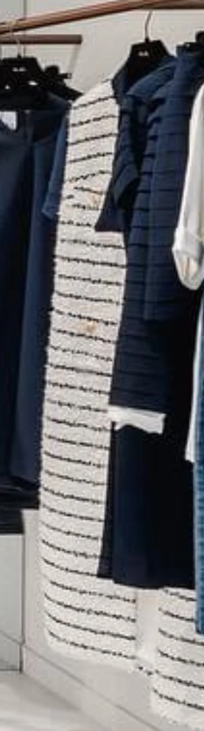 Weill Long Sleeveless Cardigan Jacket in Breton Tweed