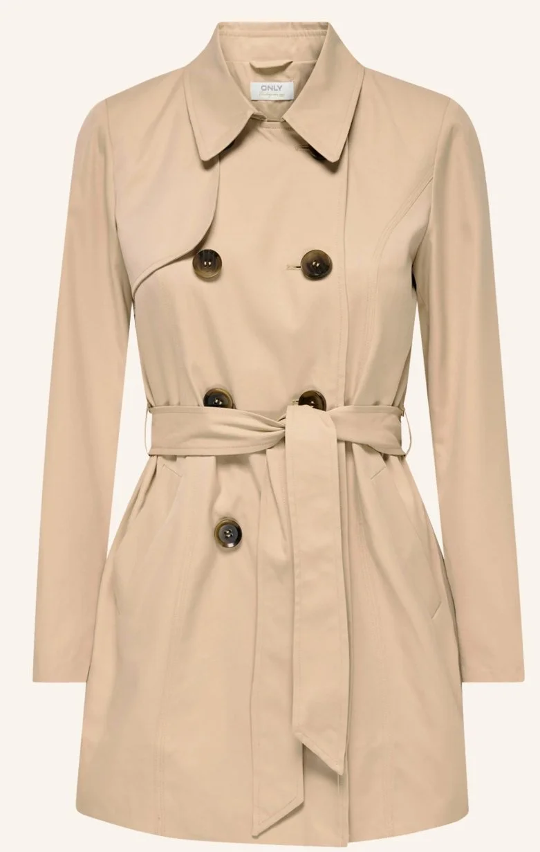 ONLY Valerie Trench Coat in Camel
