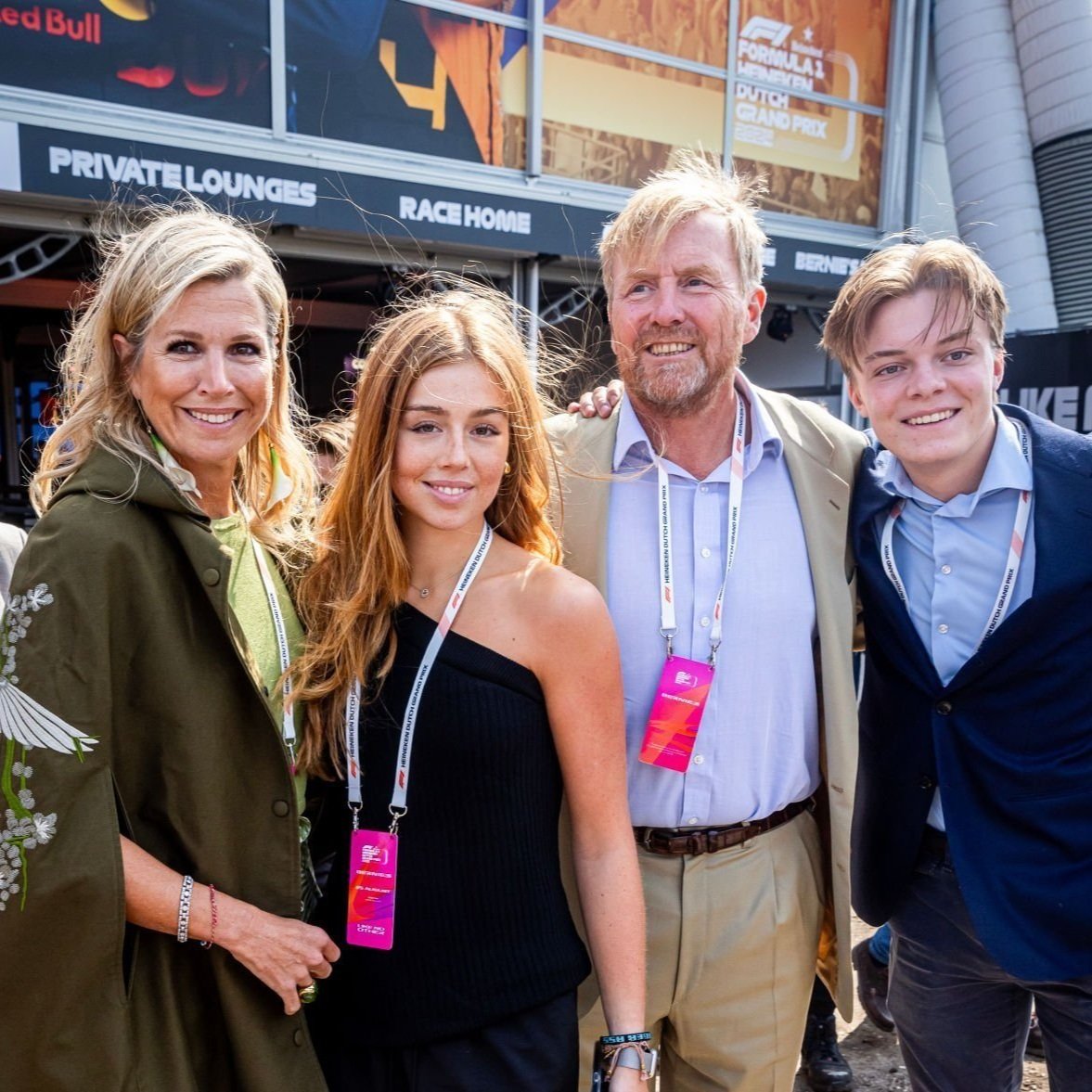 King Willem-Alexander, Queen Maxima, and Princess Alexia attend Dutch F1 Grand Prix