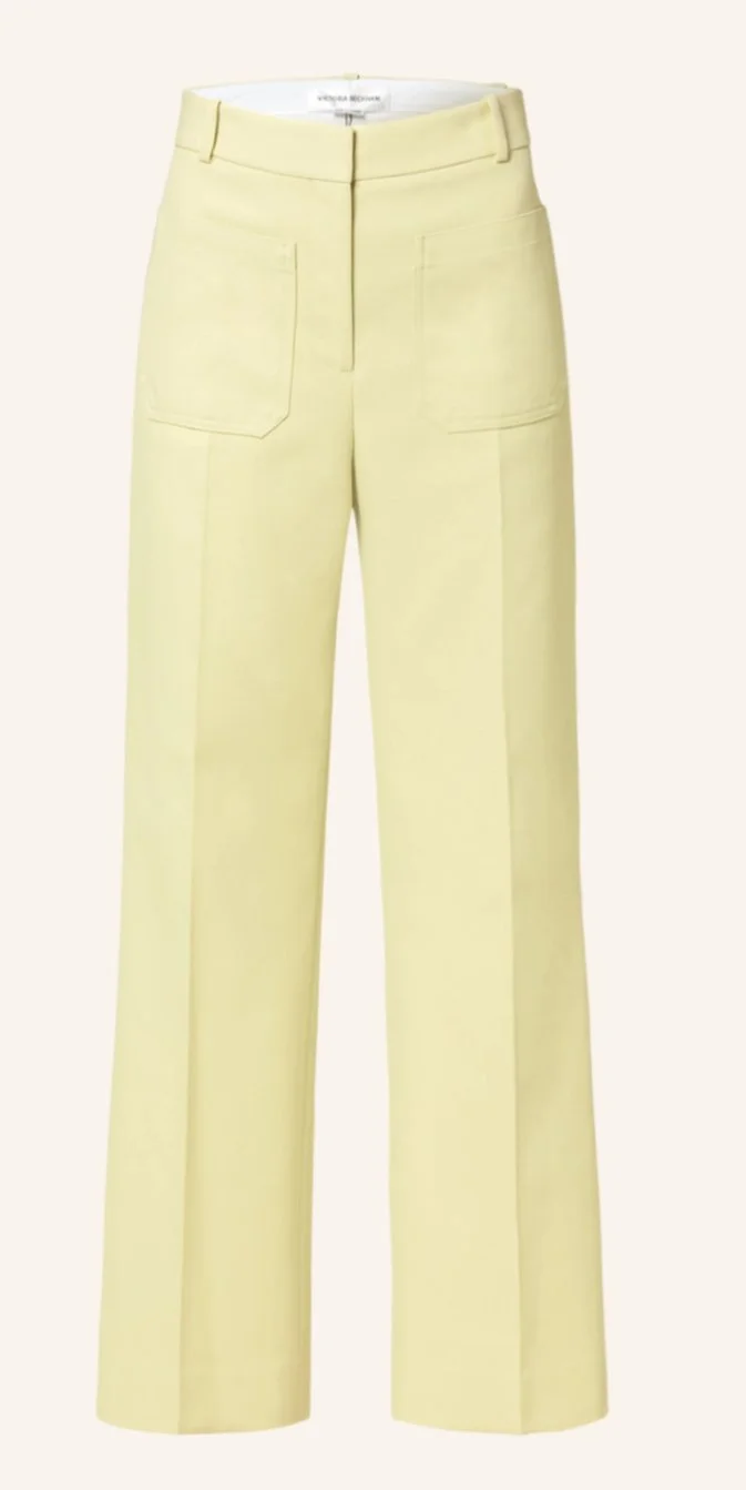 Victoria Beckham Alina Trousers in Lemon