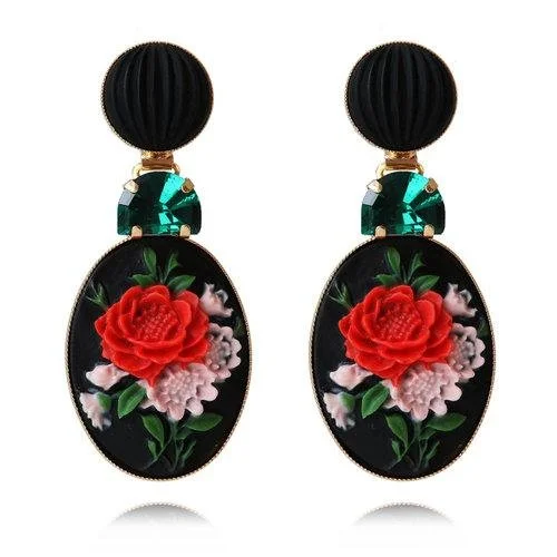 Caroline Svedbom Rosa Earrings in Green