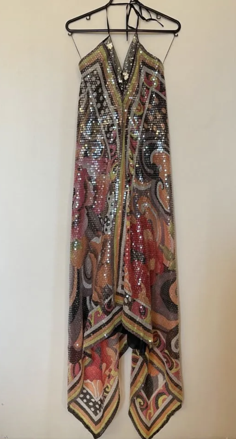renato nucci silk dress Renato Nucci 100% Silk Black Long Dress Size 40 Small