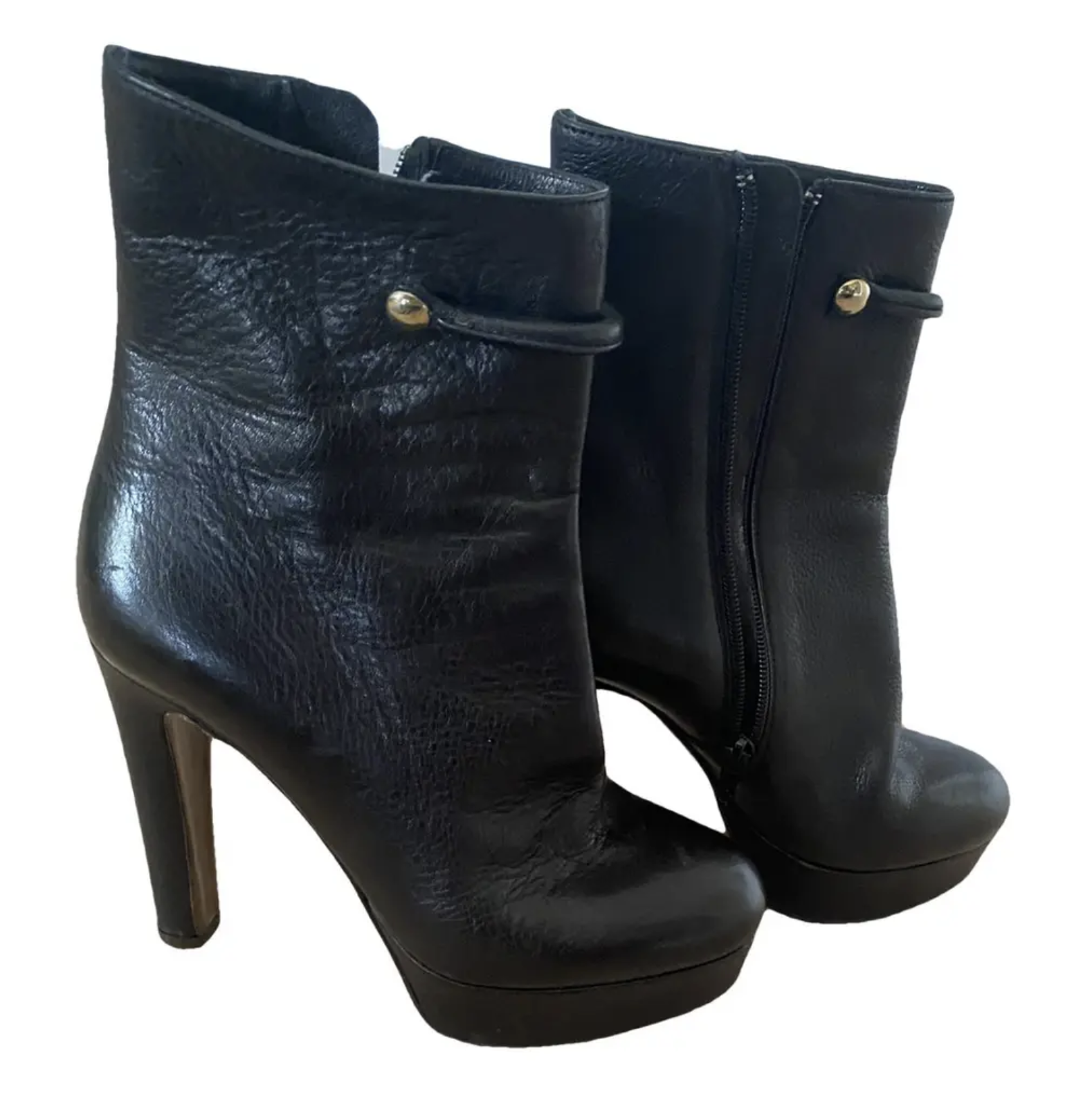 L'Autre Chose Leather Ankle Boots