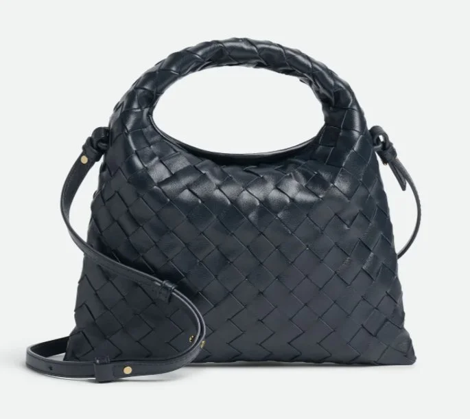 Bottega Veneta Hop Mini Bag in Shadow Intrecciato Leather