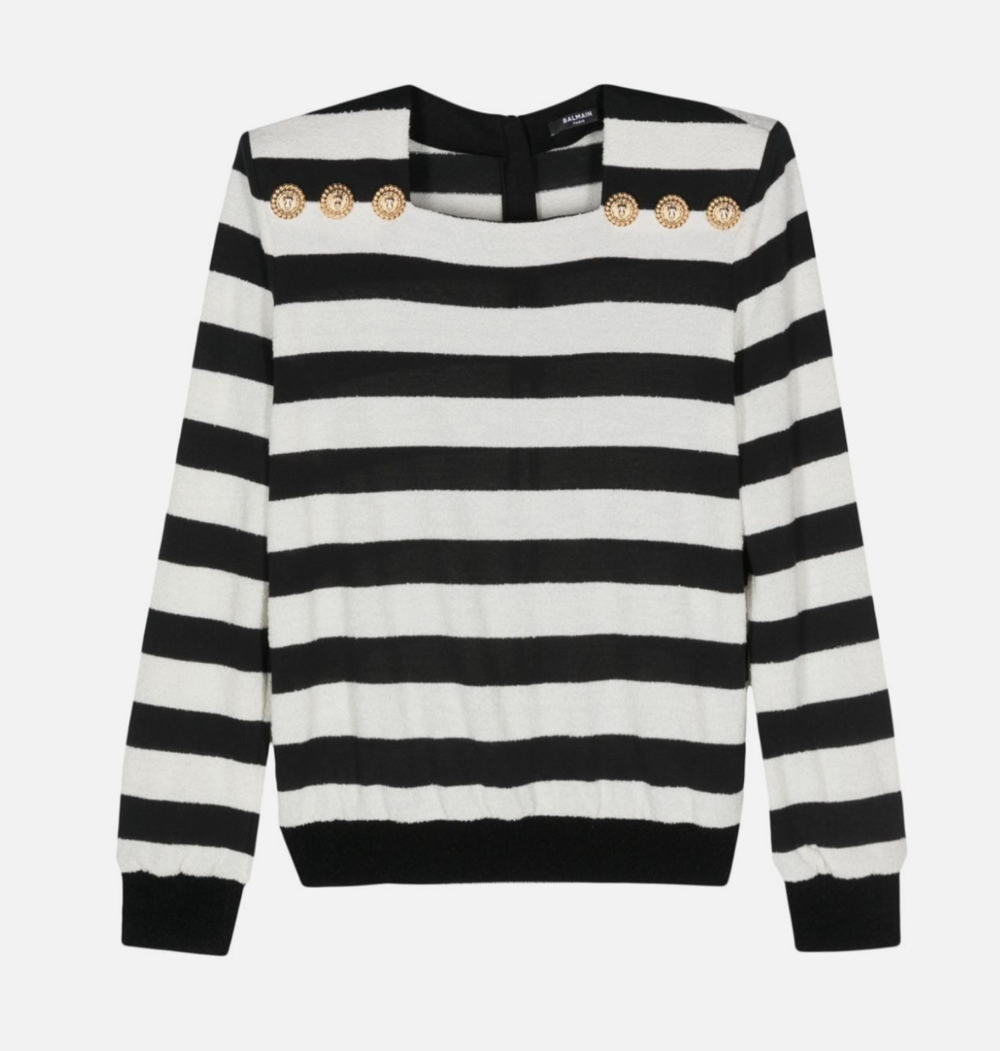 Balmain Buttoned Striped Top