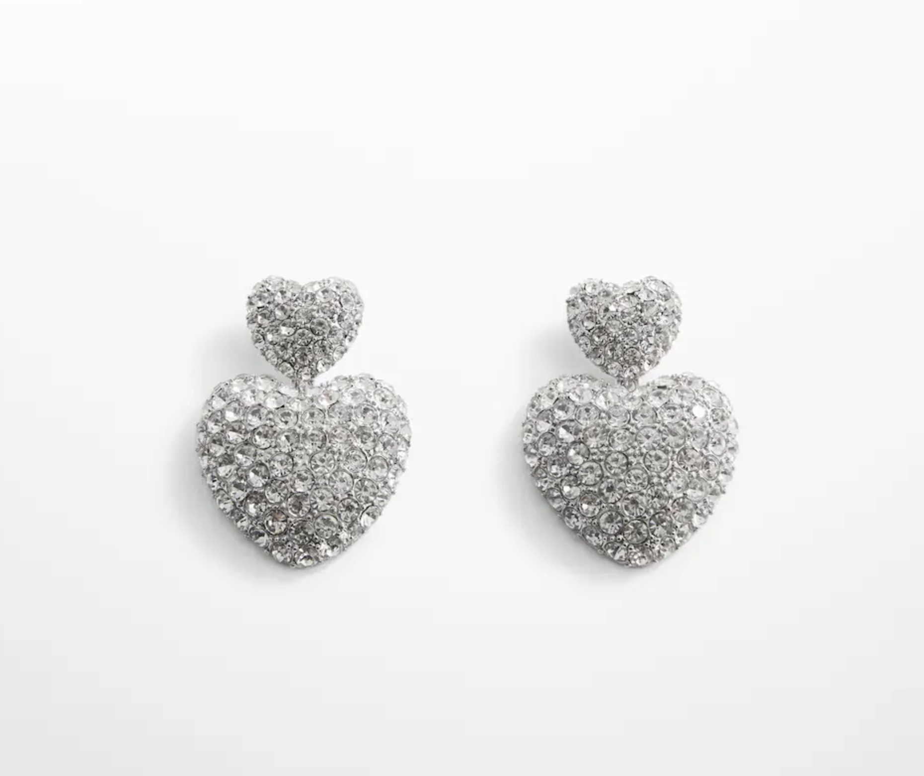 Mango Crystal Heart Earrings