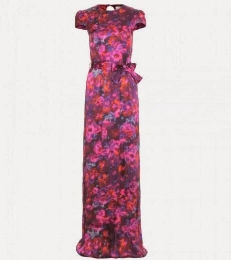 Erdem Aurelia Floral Gown in Fuchsia