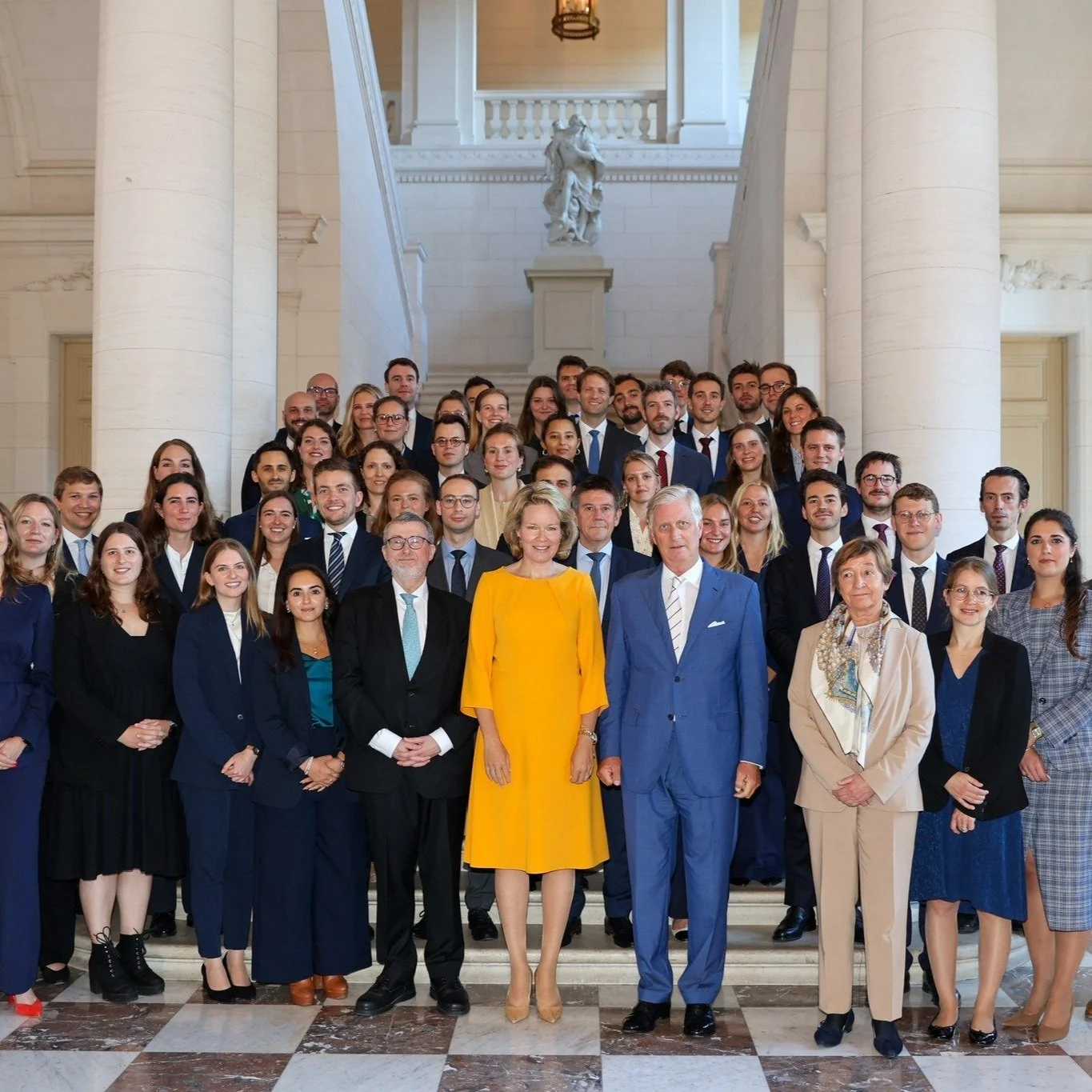King Philippe and Queen Mathilde host meeting with young Belgian diplomats