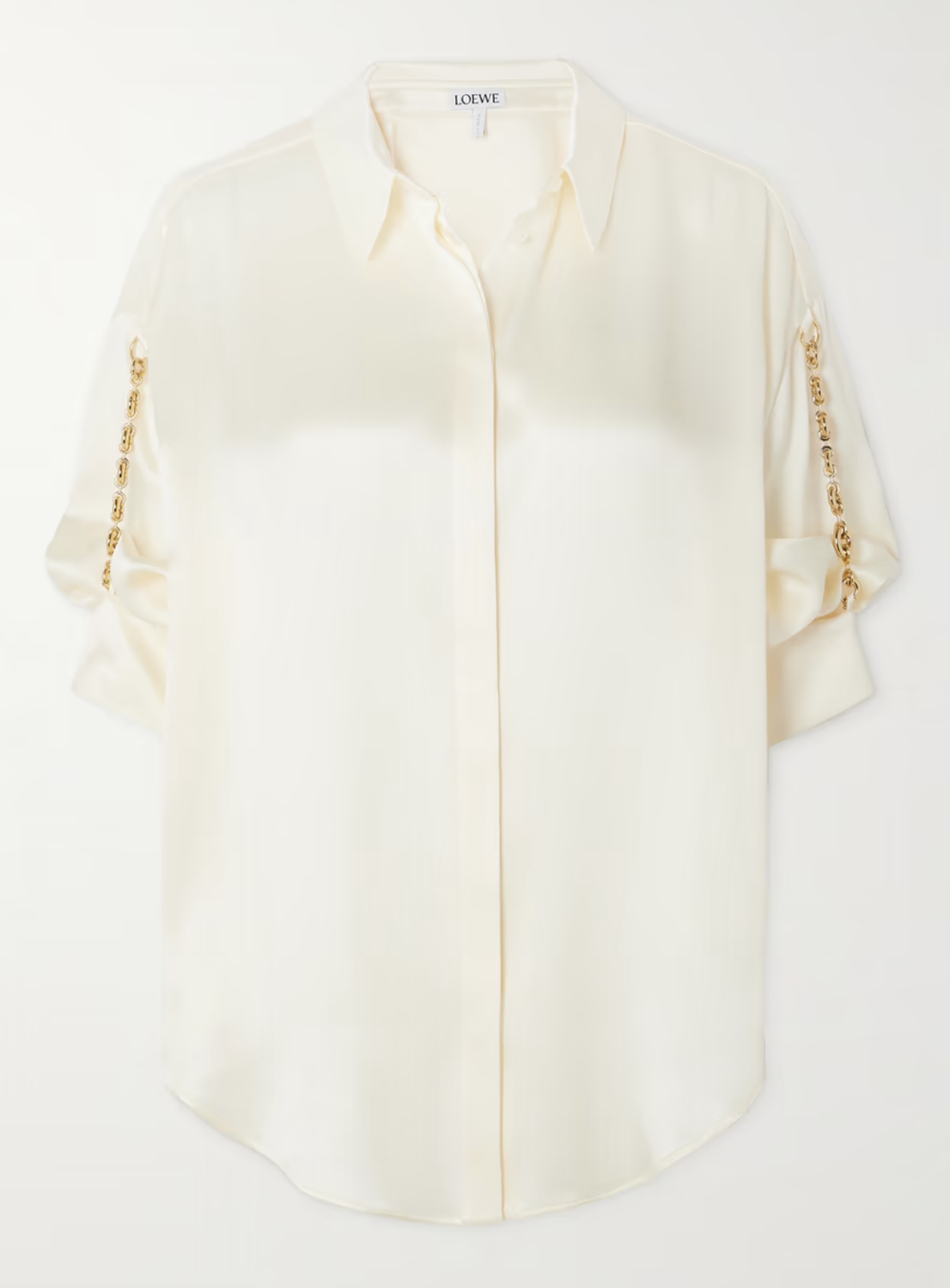Loewe Chain-Embellished Silk Shirt — UFO No More