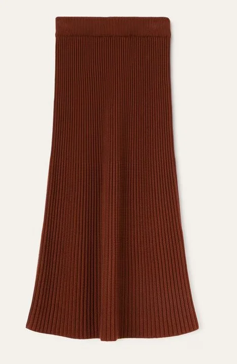 Loro Piana Ikeda Skirt in Clay Teapot