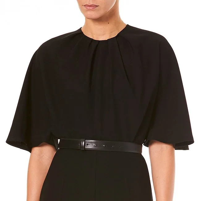 Carolina Herrera Flutter Sleeves Top