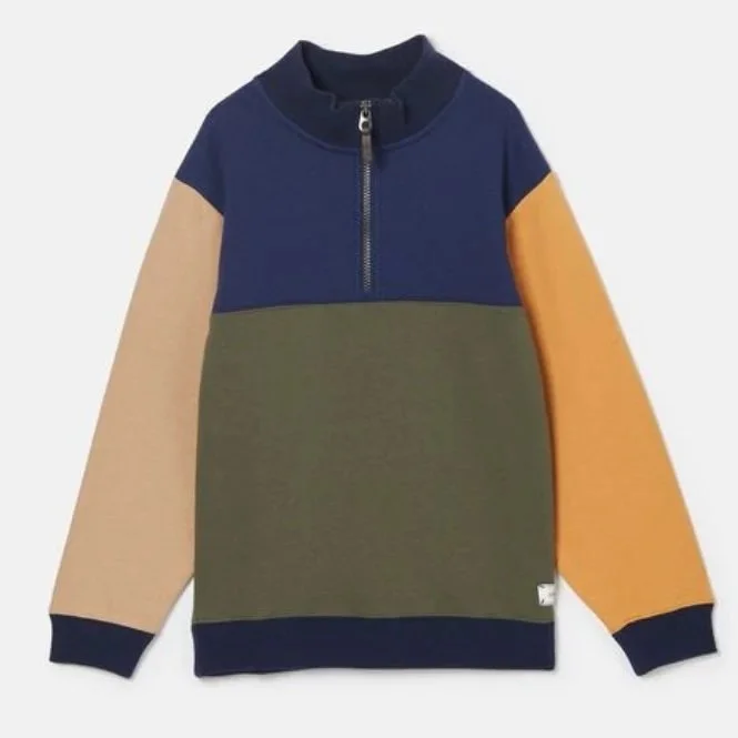 Joules Elliot Colourblock Quarter-Zip Sweatshirt