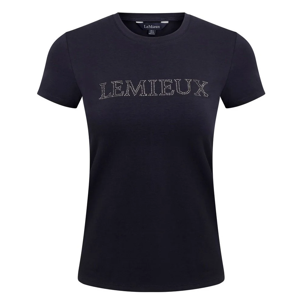 LeMieux Ladies Diamante T-Shirt in Navy