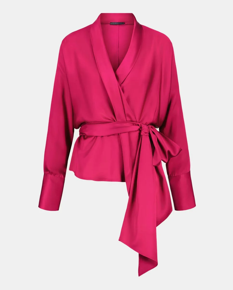 Woman Fiesta Long Sleeve Wrap Blouse