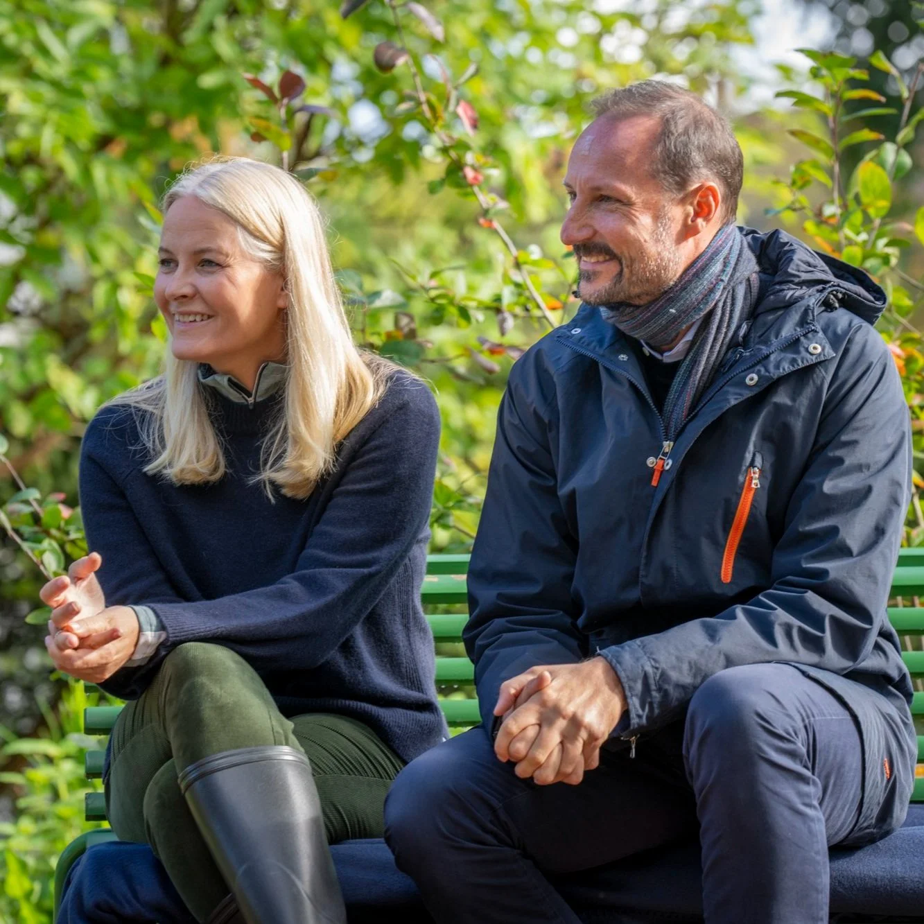 Crown Prince Haakon and Crown Princess Mette-Marit visit Fåbro Garden