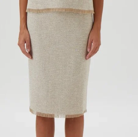 Elise Gug 3306 Skirt in Beige Tweed