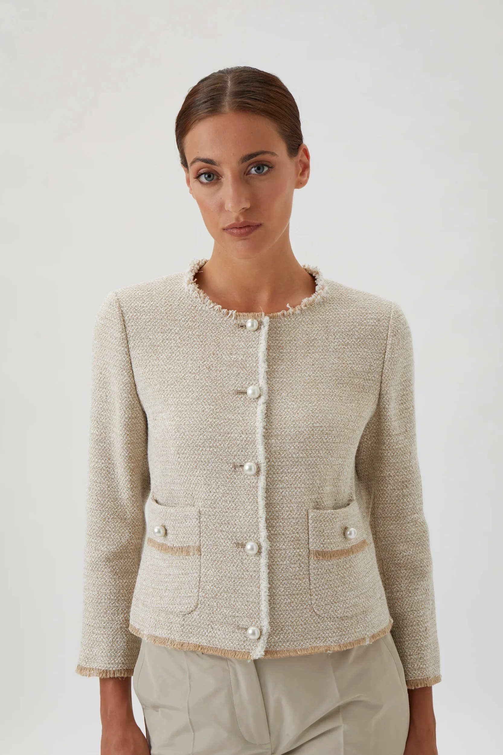 Elise Gug 5021 Jacket in Beige Tweed