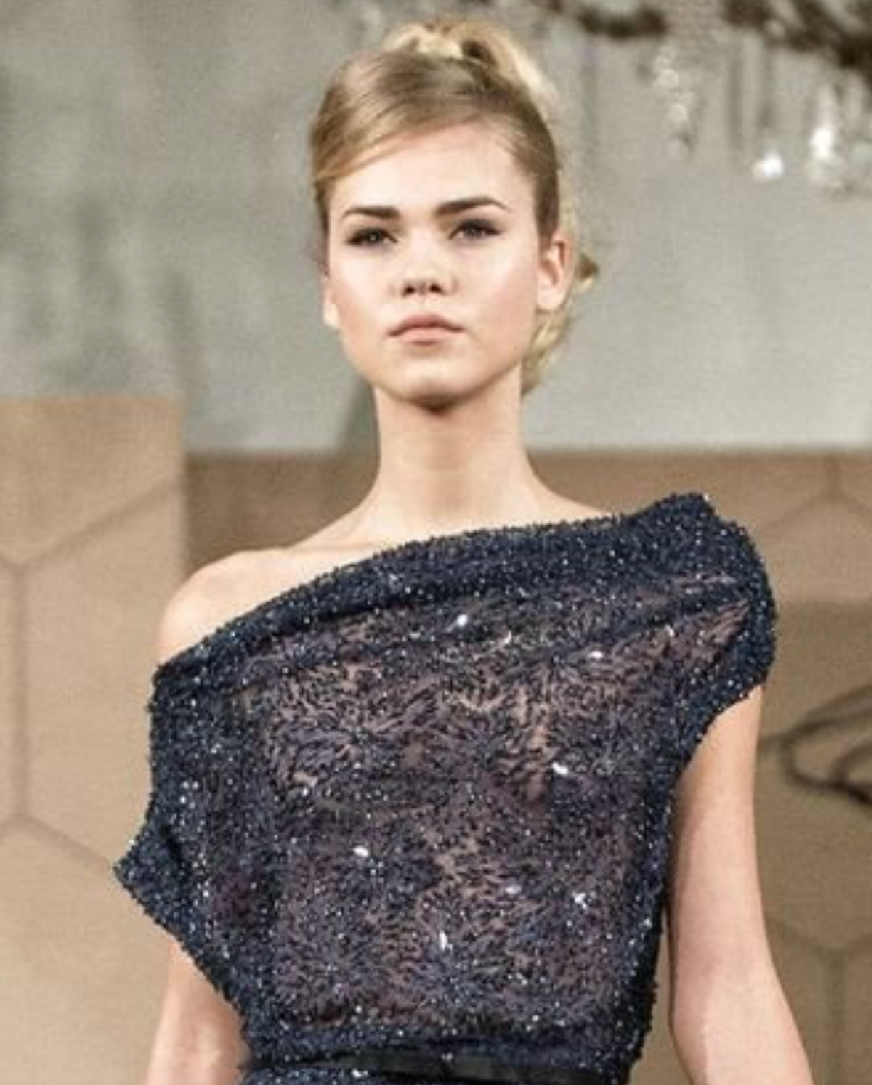 Jesper Hovring Asymmetric Neckline Embellished Top — UFO No More