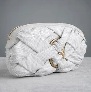 Botkier Interwoven Clutch in Black Leather
