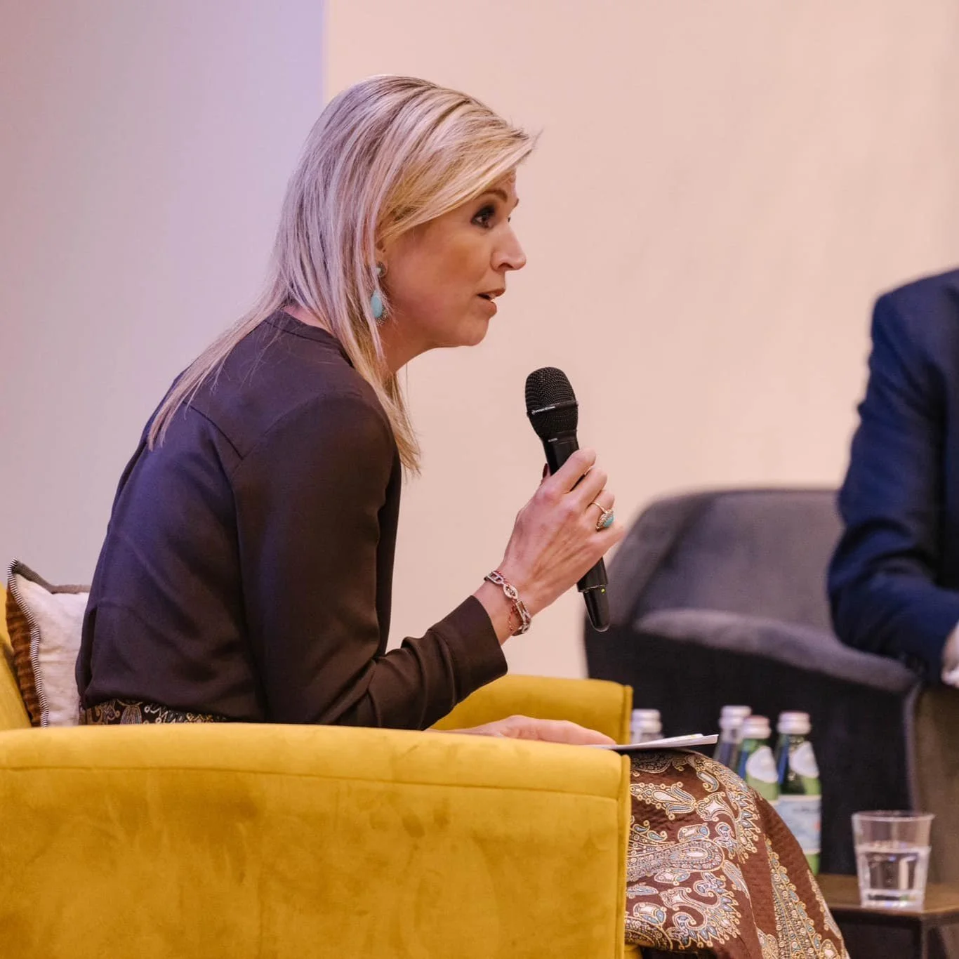 Queen Maxima meets Robert Swaak, CEO of ABN AMRO