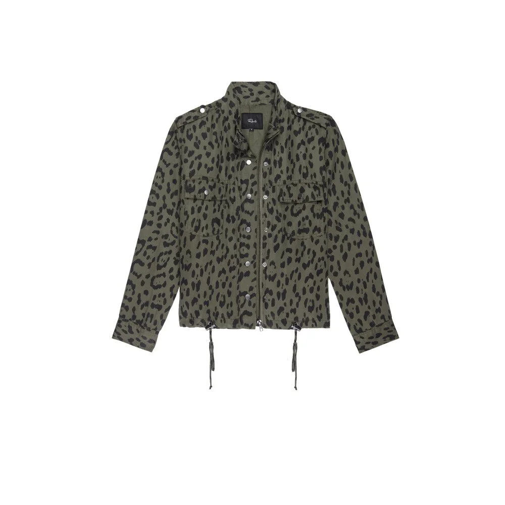 Rails Collins Jacket in Green Leopard-Print