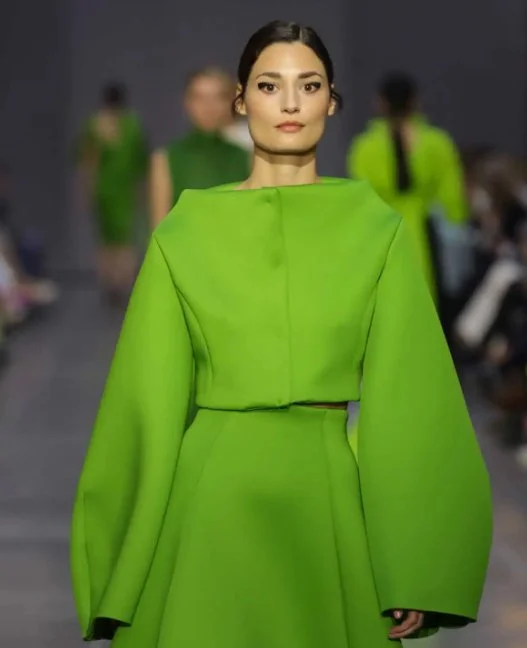 Natan Couture Neoprene Belted Jacket