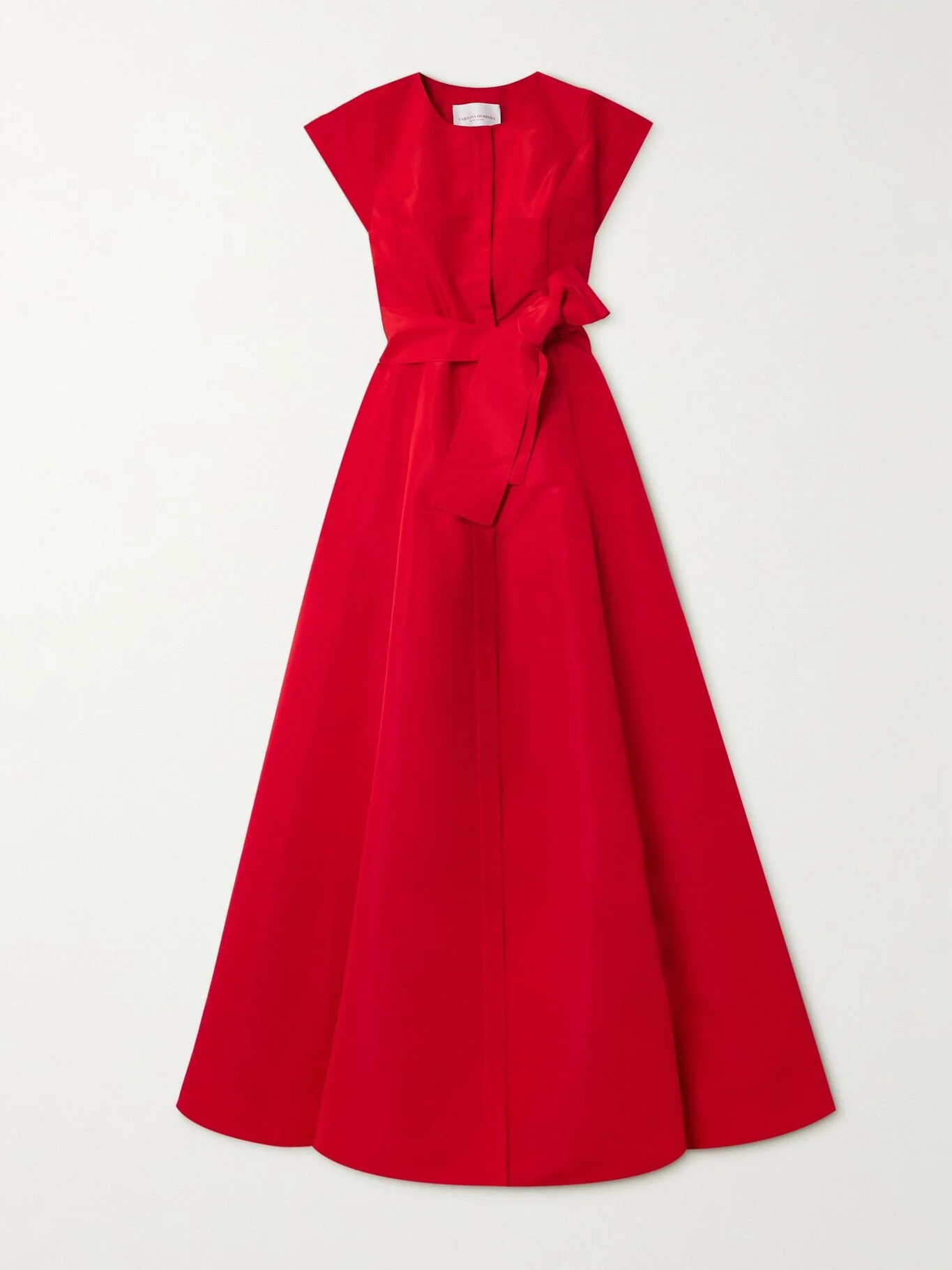 Carolina Herrera Belted Silk-Mikado Gown