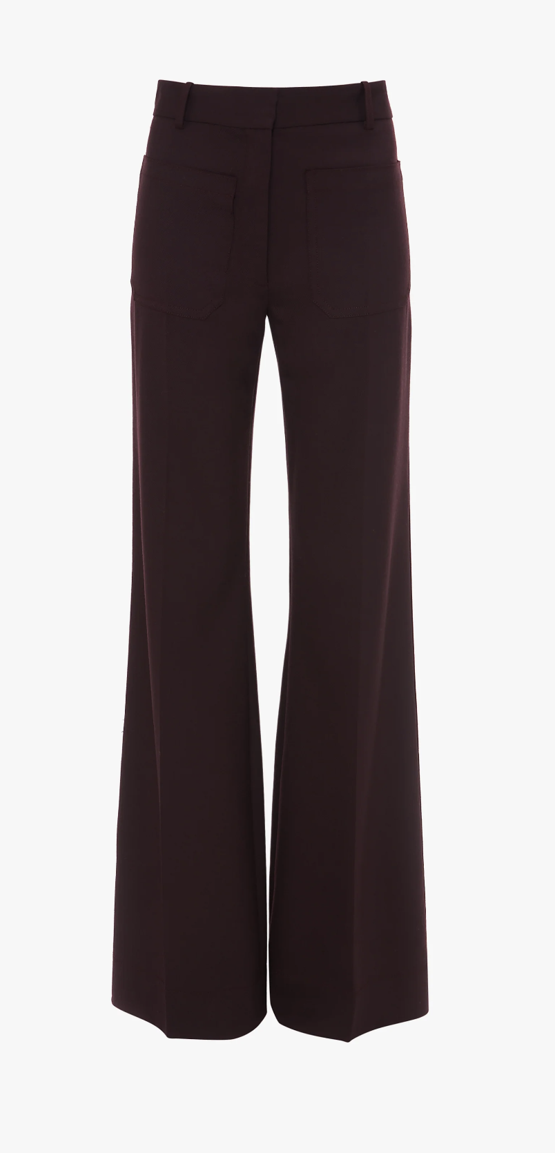 Victoria Beckham Alina Trousers in Deep Mahogany