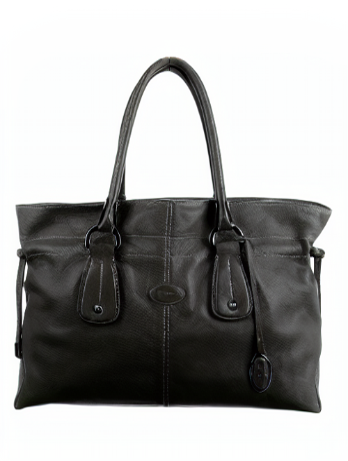 Tod's Drawstring Leather Bag in Black